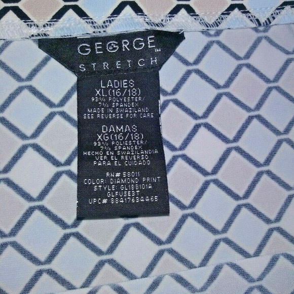 George skirt diamond print trumpet flare stretch - Picture 3 of 4